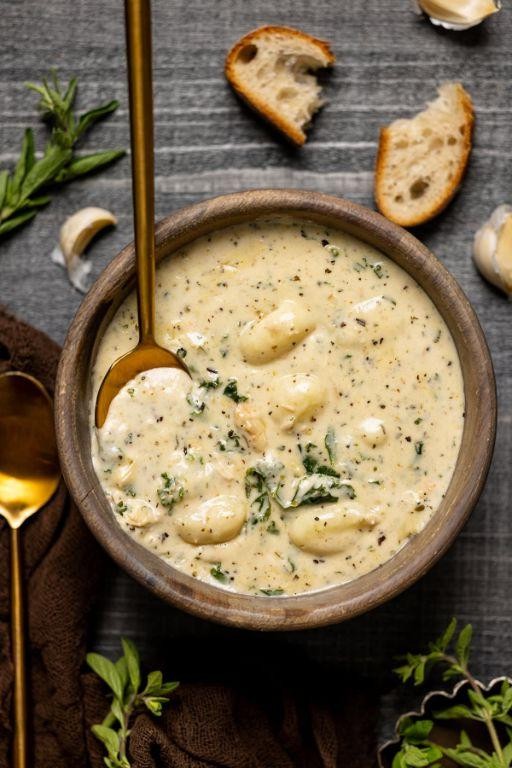 Garlic Parmesan Gnocchi Soup