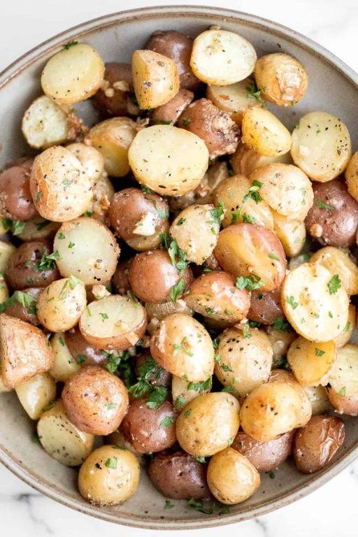 Garlic Parmesan Roasted Little Potatoes