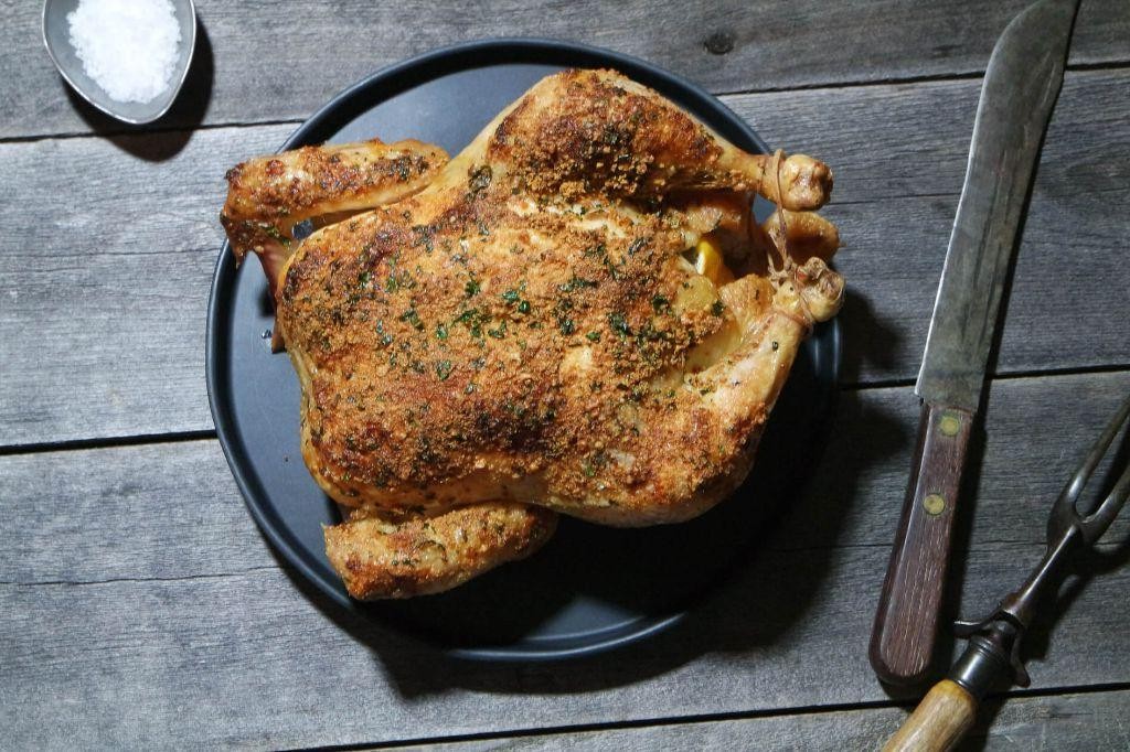 Garlic Parmesan Whole Baked Chicken