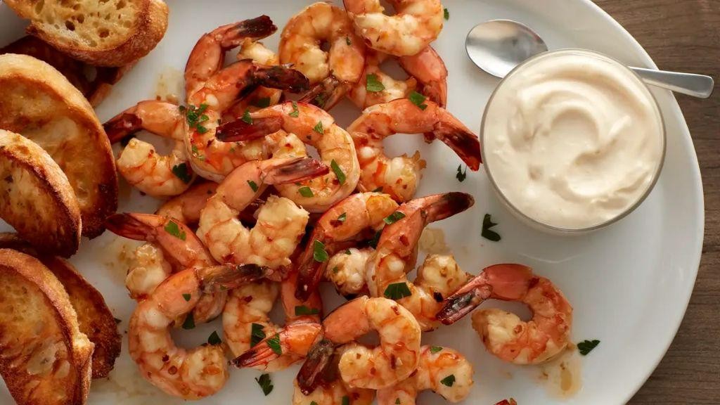 Garlic Shrimp with Lemon Aioli