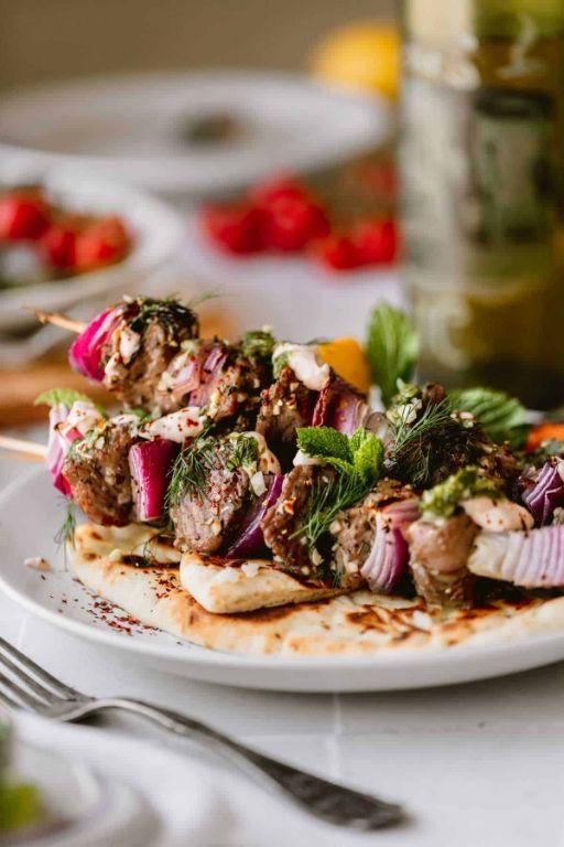 Garlic and Herb Marinated Lamb Kabobs