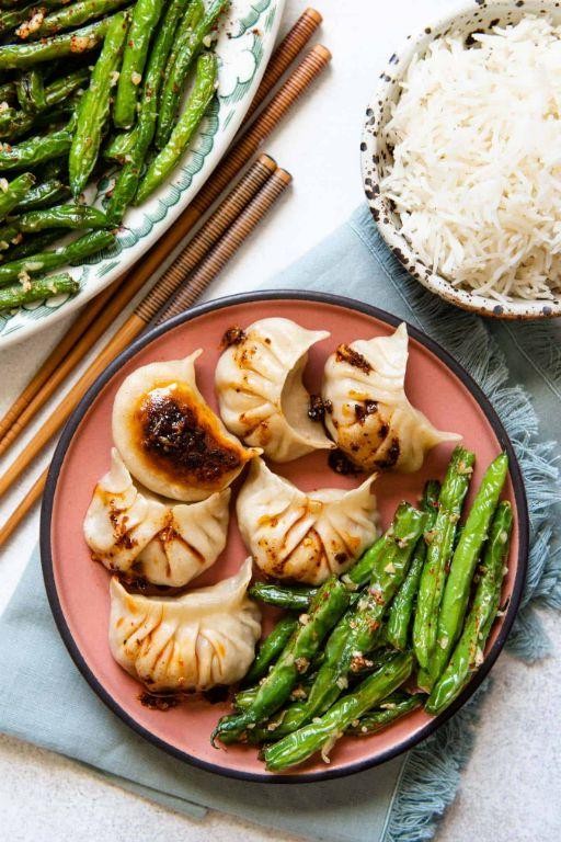 Garlicky Green Bean Fried Dumplings