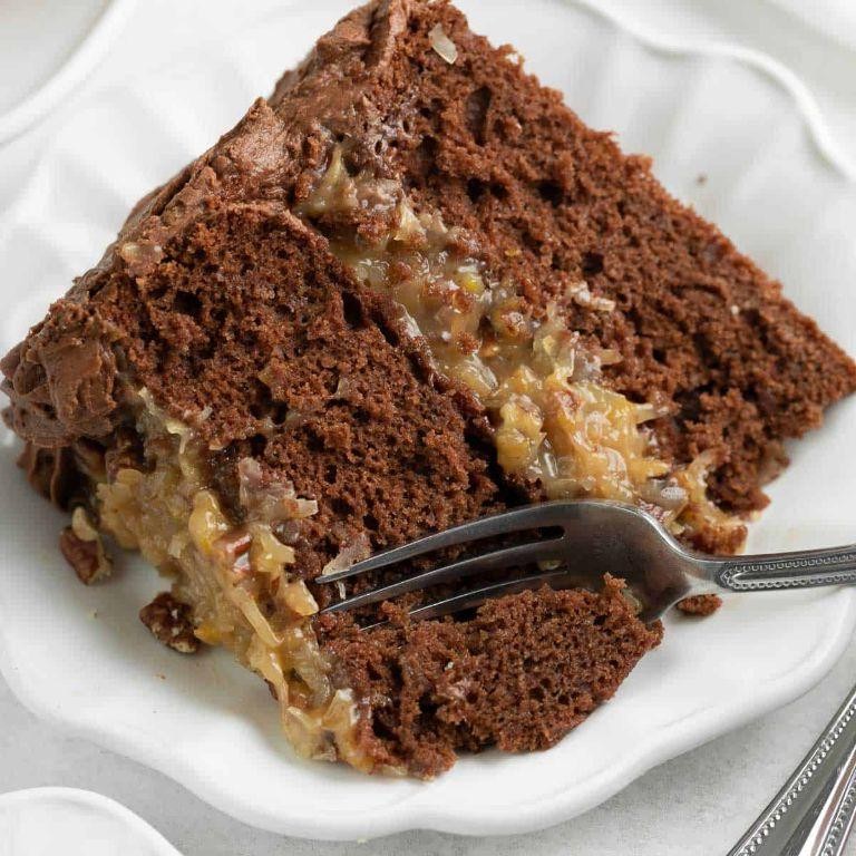 German Chocolate Cake with Almond Flour