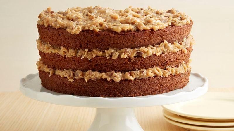 German Chocolate Cake with Coconut Pecan Frosting