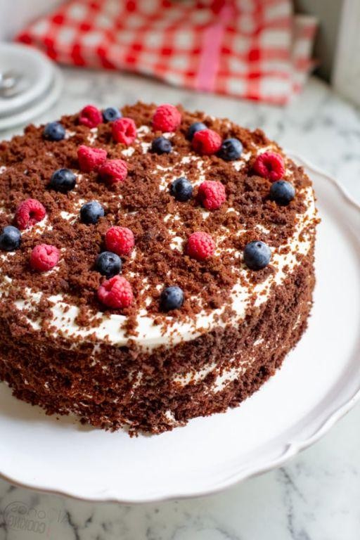 German Chocolate Cake with Cream Cheese Frosting