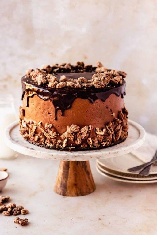 German Chocolate Cake with Pecan Praline