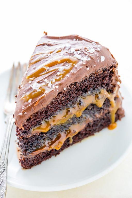 German Chocolate Cake with Salted Caramel
