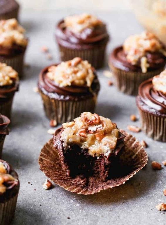German Chocolate Cupcakes