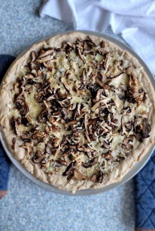 Gluten Free Mushroom and Truffle Oil Pizza