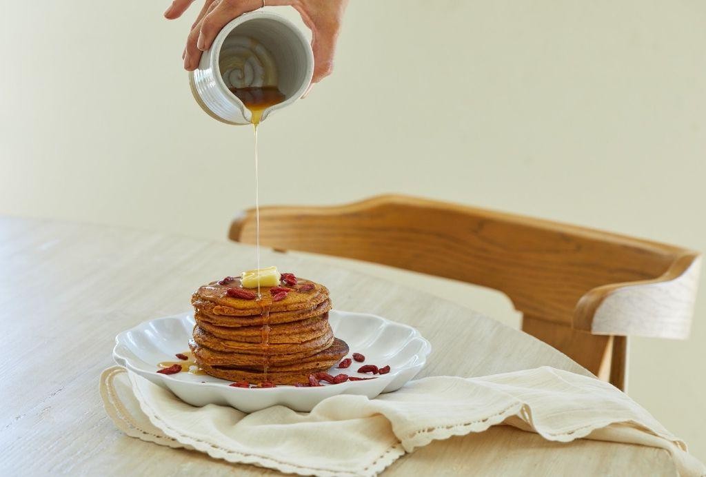 Goji Berry and Banana Pancakes
