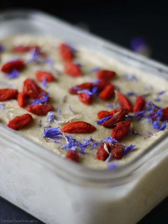 Goji Berry and Vanilla Ice Cream