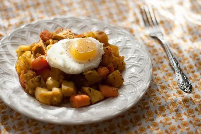 Golden Beet and Sweet Potato Mash