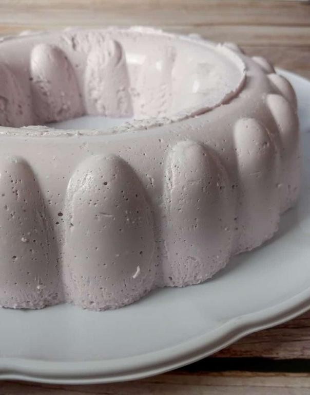 Grape Jello Mold with Cream Cheese Swirls
