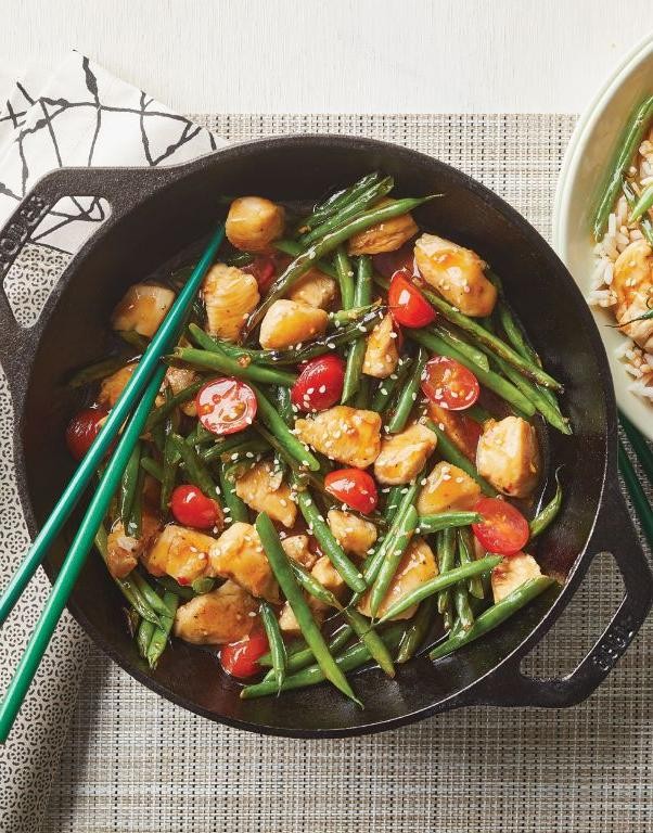 Grape Tomato and Chicken Stir Fry