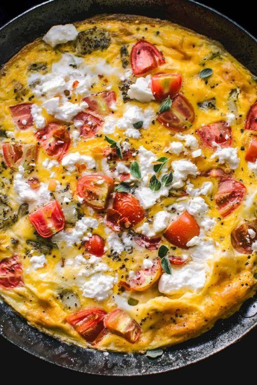 Grape Tomato and Feta Cheese Omelette