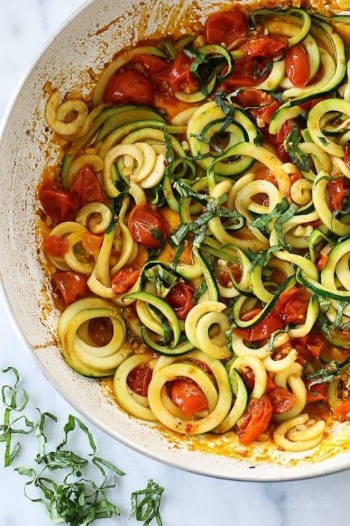 Grape Tomato and Zucchini Noodles