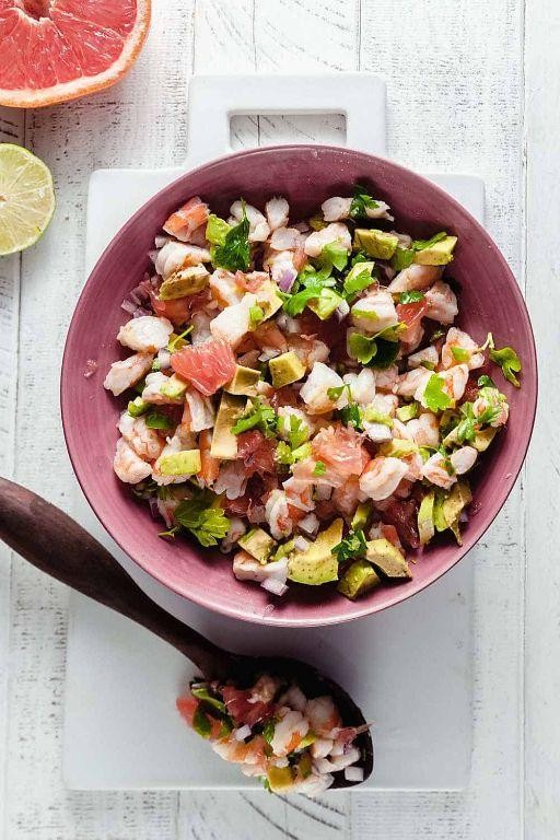 Grapefruit and Shrimp Ceviche