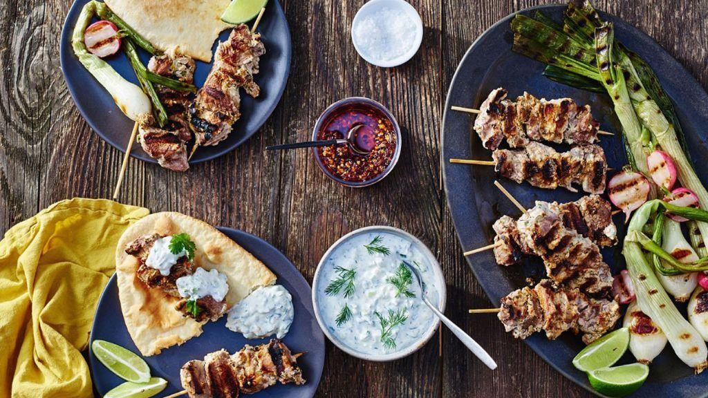 Greek Lamb Kebabs with Yogurt Dill Sauce
