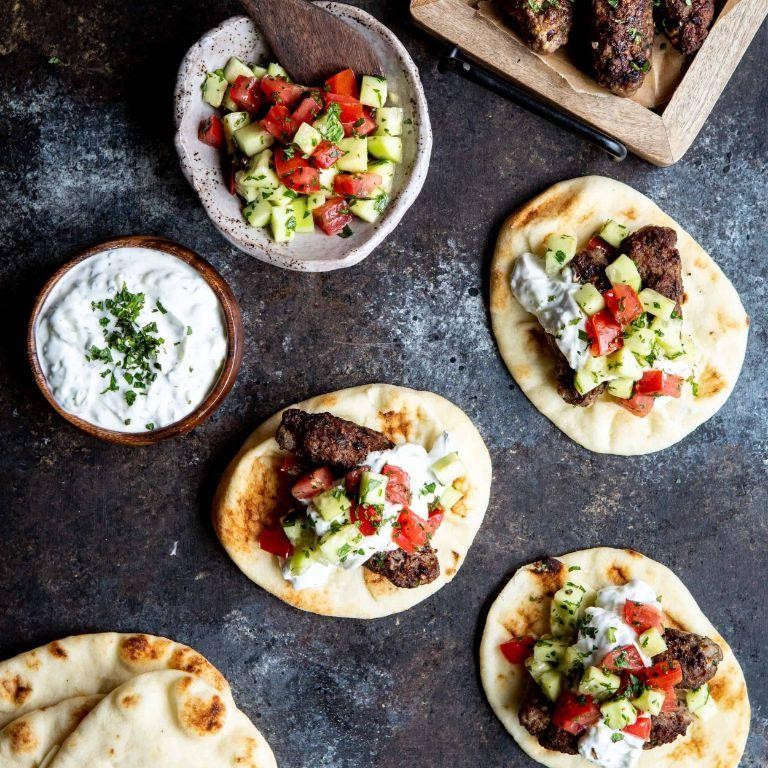 Greek Lamb Tacos with Tzatziki and Pickled Onions