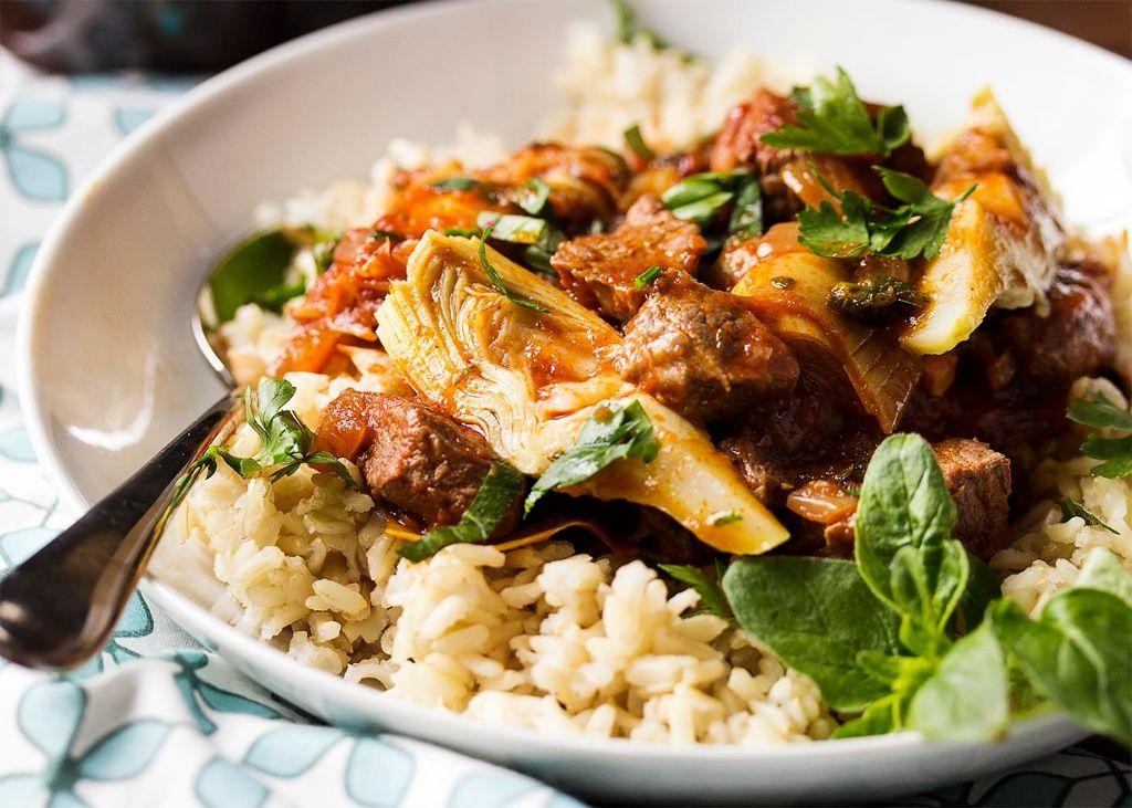 Greek Lamb and Artichoke Stew
