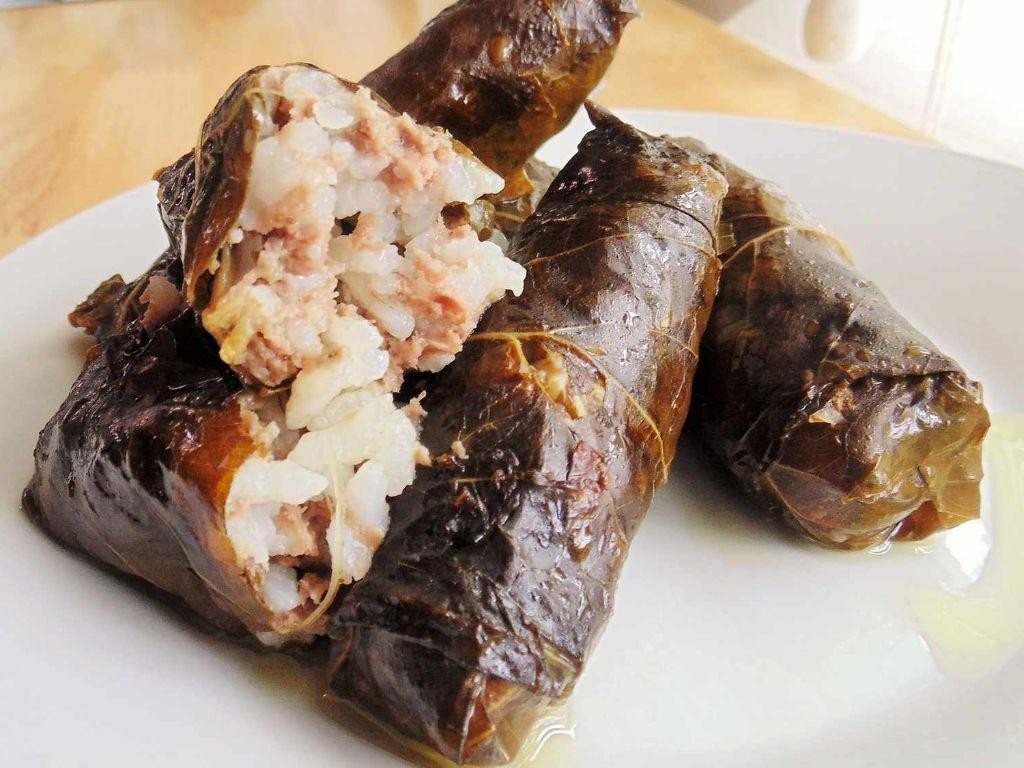 Greek Lamb and Rice Stuffed Grape Leaves (Dolmas)