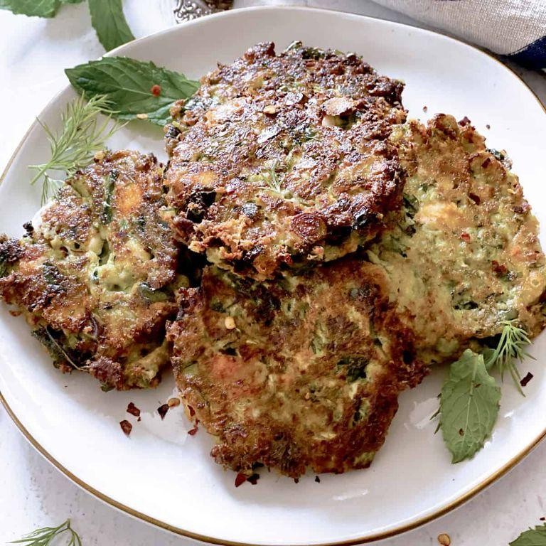 Greek Lamb and Zucchini Fritters