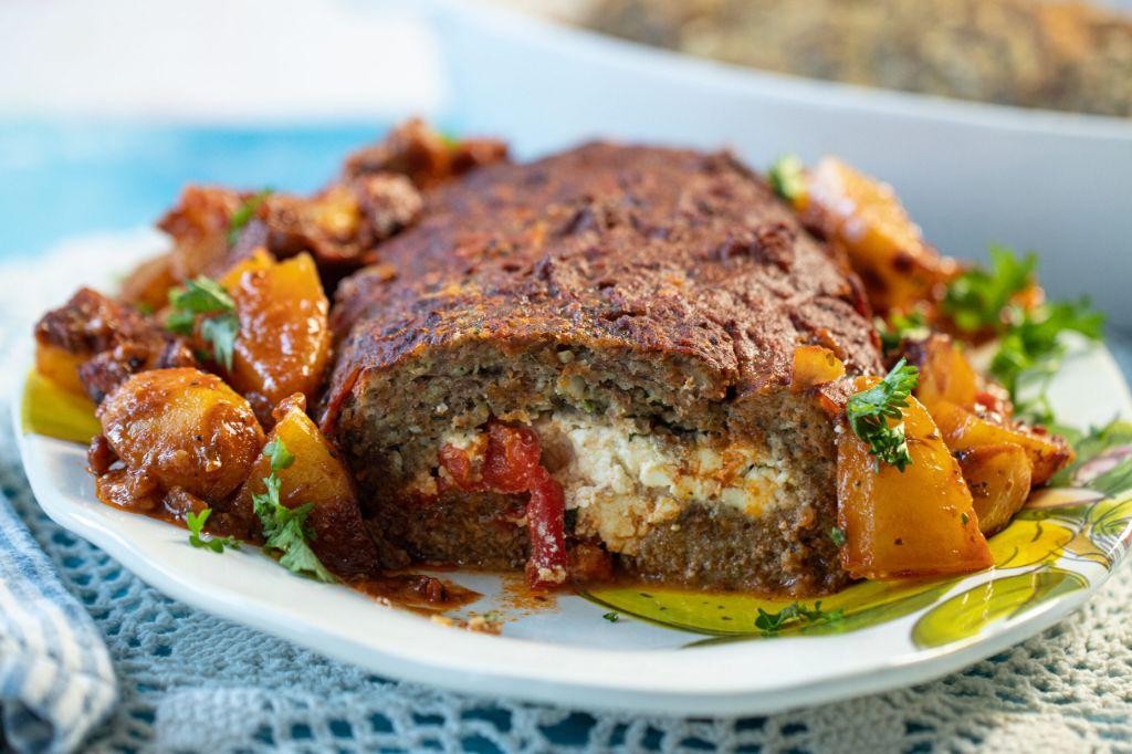 Greek Stuffed Meatloaf