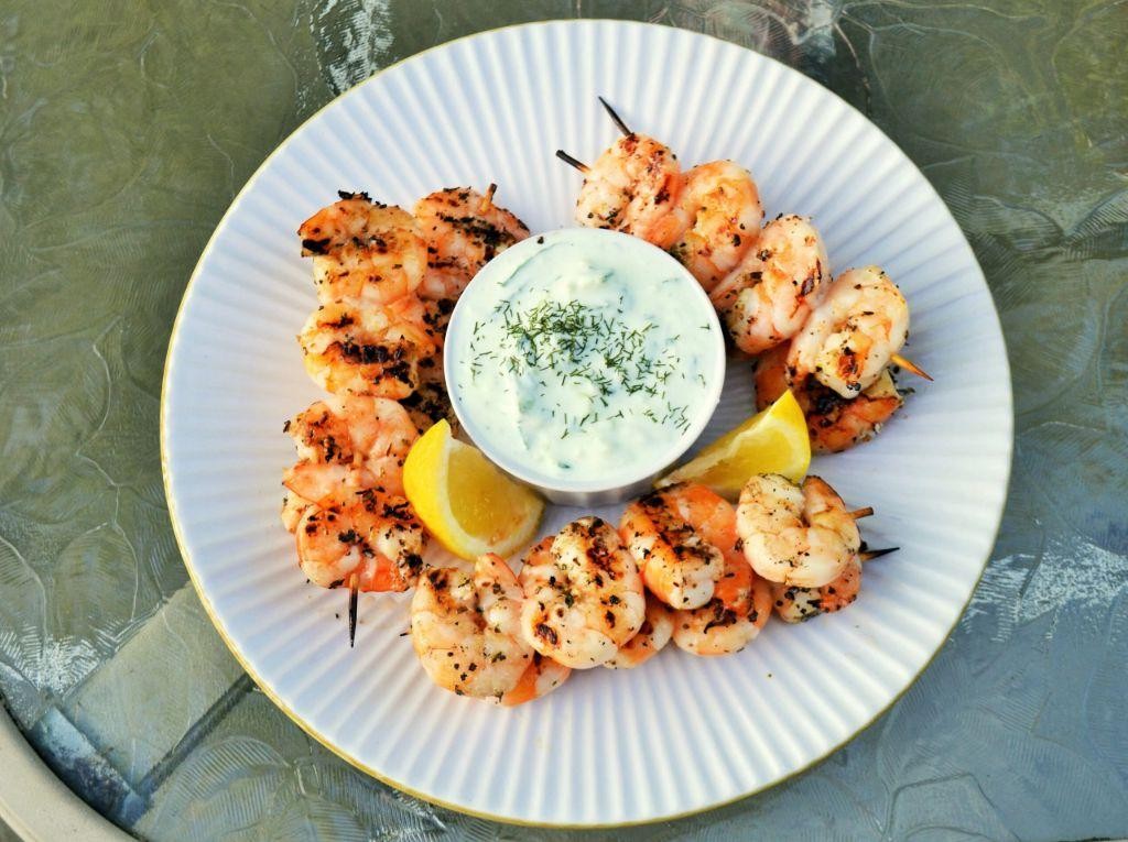 Greek Stuffed Shrimp with Tzatziki Sauce