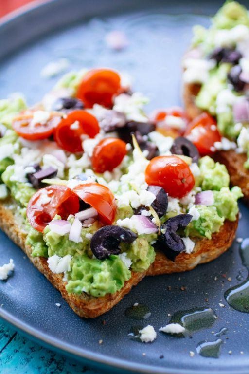Greek Style Open Faced Sandwich