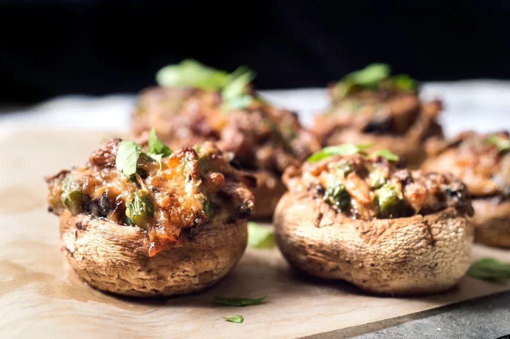 Green Bean Casserole Stuffed Mushrooms