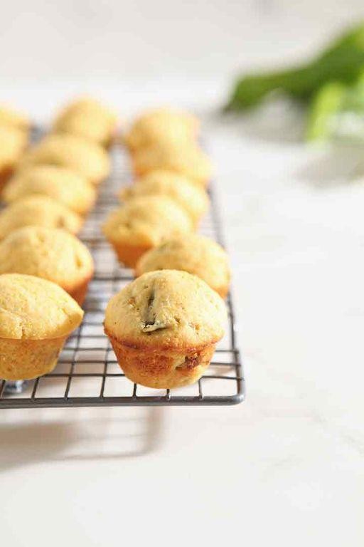 Green Chile and Corn Mini Cornbread Muffins