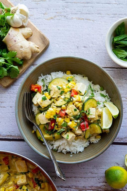 Green Curry Bison with Sweet Corn