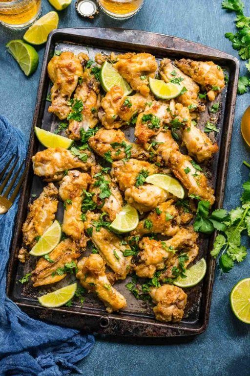 Green Curry Chicken Wings with Basil