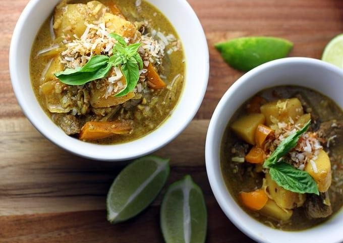 Green Curry Elk with Wild Mushrooms