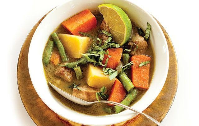 Green Curry Pork with Sweet Potatoes