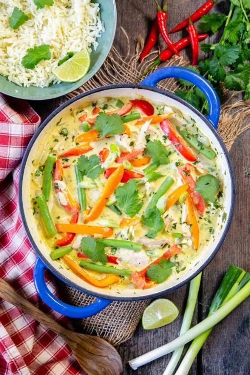 Green Curry Turkey with Cranberries