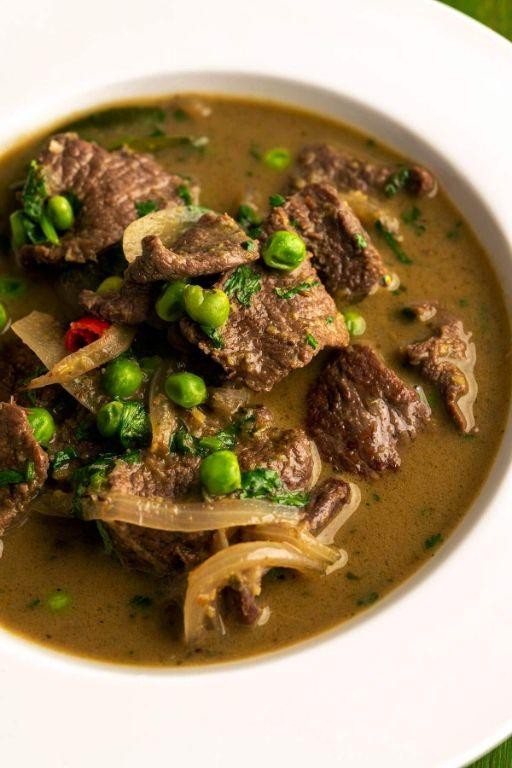 Green Curry Venison with Wild Rice