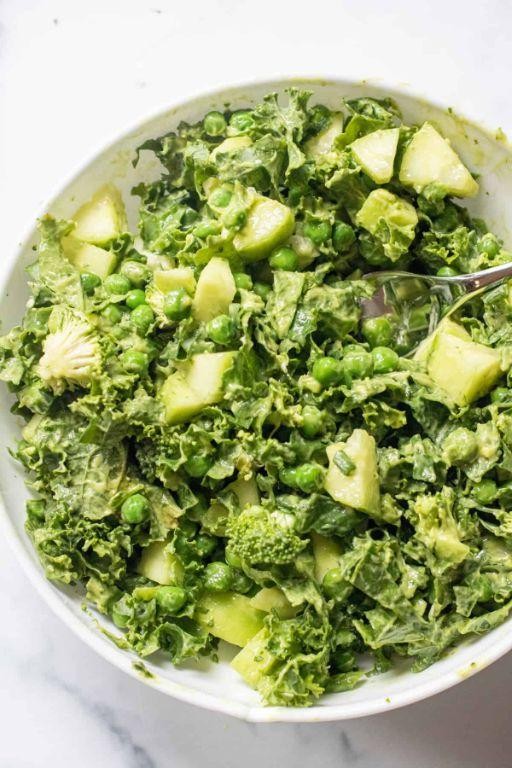 Green Goddess Salad with Cucumber and Peas