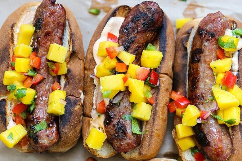 Grilled Armadillo with Spicy Mango Salsa