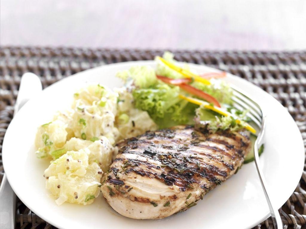 Grilled Chicken Breast with Potato Salad