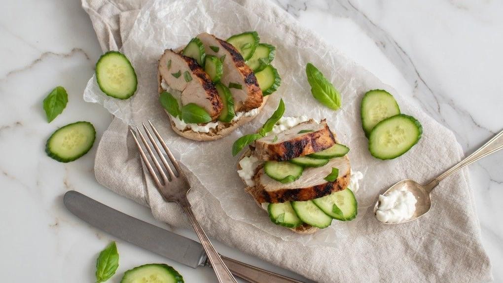 Grilled Chicken and Cottage Cheese Sandwiches