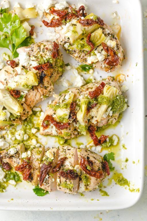 Grilled Chicken with Artichoke Hearts