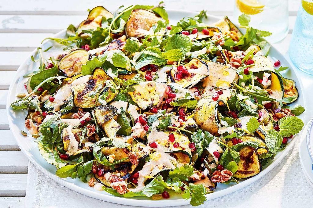 Grilled Eggplant and Zucchini Salad