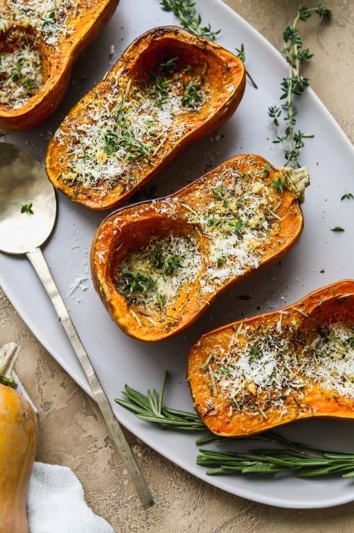 Grilled Honey Nut Squash with Rosemary and Garlic