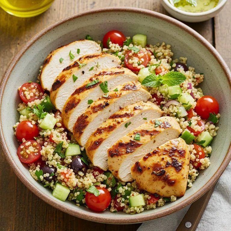 Grilled Lemon Herb Chicken and Quinoa Salad