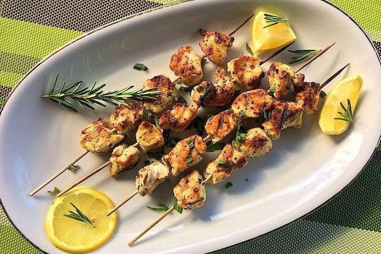 Grilled Lemon Herb Mediterranean Chicken Kabobs