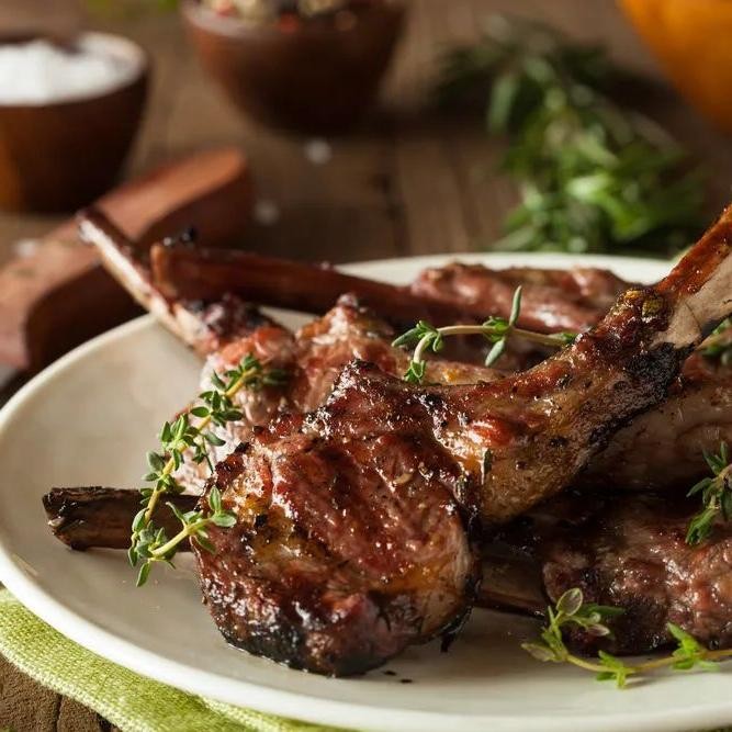 Grilled Llama Chops with Rosemary