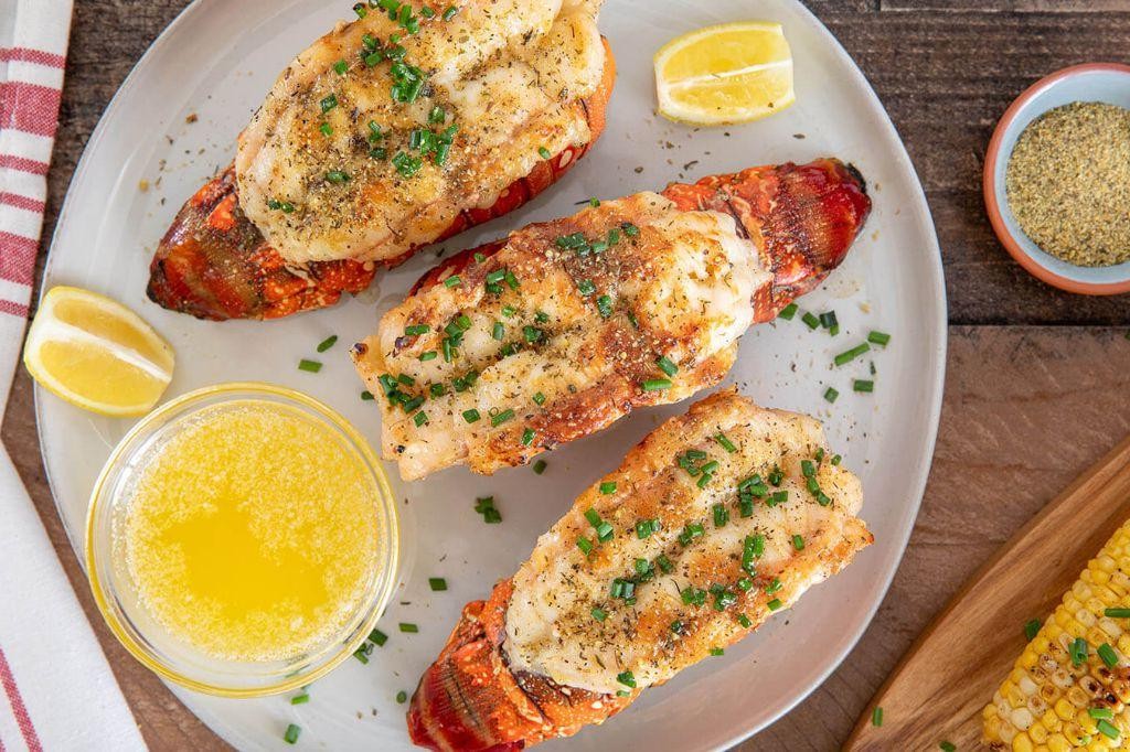 Grilled Lobster Tails with Garlic Butter