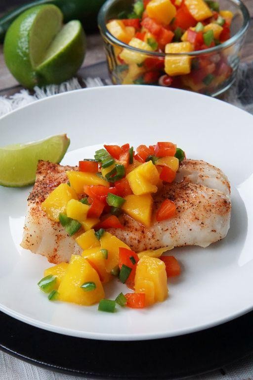 Grilled Pacific Cod with Mango Salsa
