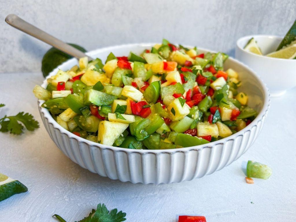 Grilled Pineapple Salsa Verde